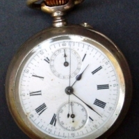 c1900 Gents silver half hunter POCKET WATCH - working - Sold for $146 - 2013