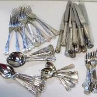48 x piece Kings Pattern Silver plated cutlery service - set for 6 people - Sold for $116 - 2013