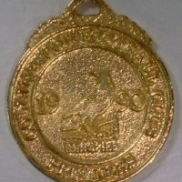 1990 Collingwood Premiership gilded medallion featuring player list to back - Sold for $92 - 2013
