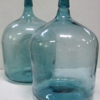 Pair of Large Glass bottles with original fitted ground  stoppers  - Sold for $85 - 2013