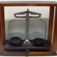 Cased scales by Griffin and Sons, London - Beam balance scale for chemical - Pharmacy - Sold for $104 - 2013