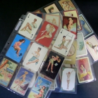 4 x sleeves of vintage PIN-UP GIRL swap cards - approx 36 - Sold for $73 - 2013