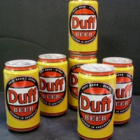 6 x cans of DUFF beer - unopened w contents - Sold for $146 - 2013