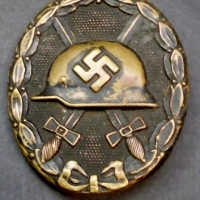 German WW2 embossed metal WOUND Badge - Sold for $55 - 2013