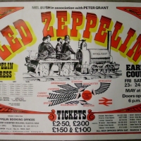 Led Zeppelin Poster for their Concert at Earls Court - Sold for $171 - 2013