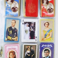 Group of decorative swap cards with Royal figures inc 1986 royal wedding collectable cards plus castle & cathedral scenes - Sold for $61 - 2013