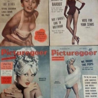Approx 7 'Picturegoer' magazines - all with stunning cover Girls 1957 -1960 featuring Elizabeth Taylor, Brigitte Bardot & Jane Mansfield - Sold for $55 - 2013