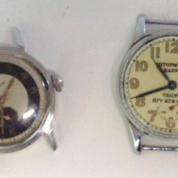 2 x vintage gents silver plated wrist watches - ASTLER & Russian made, marked to face in Russian - Sold for $55 - 2013
