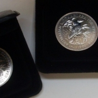3 x boxed Perth Mint 1oz Silver 1990 Kookaburra $5 Coins - Sold for $122 - 2013