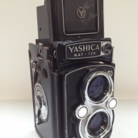 Yashica Medium format Camera Yashica Mat 124 with twin Copal SV Yashinon 80 mm 28 and 35 lenses - Sold for $92 - 2013