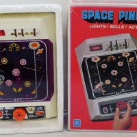 Boxed Vintage 'Alps' 'Space Pinball' handheld game - battery operated, made in Japan - Sold for $55 - 2013