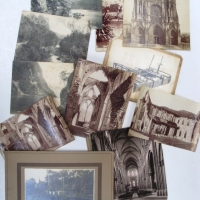 Group lot c1890 albumen landscape & architectural photographs inc - various Abbey ruins, Fjords, early railway hand car, Siam bucket dredge construc - Sold for $55 - 2013