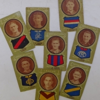 Grp lot of Giant Liquorice cards - Liquorice Larks Association & League Footballer cards circa 1933 inc L Gough, C Hearn, A Cutting etc - Sold for $73 - 2013