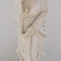 Japanese  Ivory Carving of Kwan Ying on wooden stand  21 cm tall - Sold for $305 - 2013