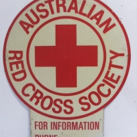Australian Red Cross Society ENAMEL SIGN - approx 59cm H - Sold for $122 - 2013