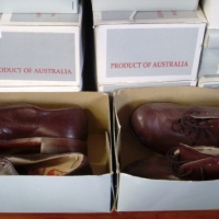 Large quantity - Australian made black & brown LEATHER Orthopaedic & duty shoes Sizes ranging - 7 - 85 - Sold for $55 - 2013