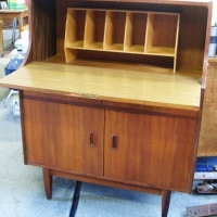 Teak secretaire desk by John Grimes of Melbourne - Sold for $104 - 2013