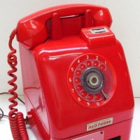 Red Telstra Pay telephone with original key - Sold for $122 - 2013