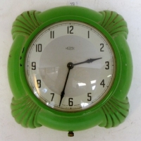 Green retro Metamec Bakelite wall clock - Sold for $79 - 2013