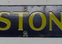 Enamel Sign for Blackstone Cigars in blue and yellow - Thin rectangular shape - Sold for $85 - 2013