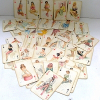 Deck vintage PIN-UP GIRL playing cards - each with different image on card face - Sold for $79 - 2013