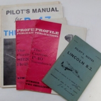 Grp lot pilot notes & manuals inc Pilot's Notes for Lincolc B2, 2 x Profile Publications for p-40 Tomahawk & Curtiss SB2C-1 Helldiver, Pilot's manual  - Sold for $61 - 2013