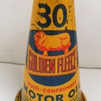 Golden Fleece tin OIL BOTTLE SPOUT -  HC Sleigh Limited - approx 16cm H - Sold for $268 - 2013