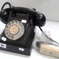 Vintage rotary dial telephone - black Bakelite - Sold for $73 - 2013