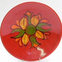 Large 1960/70's Poole " Delphis" bowl - hand painted design to centre by Andree Fontana - marked to base with artists' monogram - sold for $61 - 2013