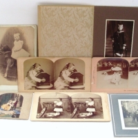 Group lot Victorian & Edwardian photographs of children including stereoscope views and Cabinet photographs - Sold for $61 - 2013