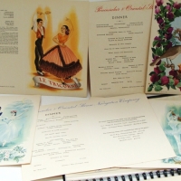 Folder of 1950's P & O HIMALAYA ships menus featuring Royal residence, ballet and bird paintings - Sold for $98 - 2013
