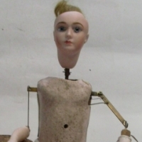 19th Century French Automaton Shepardess  doll with bisque head marked with a number and love heart mark - Musical movement  - Sheep in Cane b - Sold for $512 - 2013