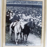 Framed photo of 1962 Melbourne Cup winner Even Stevens - Sold for $73 - 2013