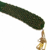 c1900 beaded & knitted misers purse with tasselled ends circa 1850 - Sold for $61 2014