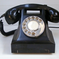 1950's Black BAKELITE Rotary Dial TELEPHONE - Sold for $85 - 2014
