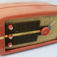 1960's Astor transistor mantel radio with pink plastic case circa 1960s - Sold for $61 - 2014