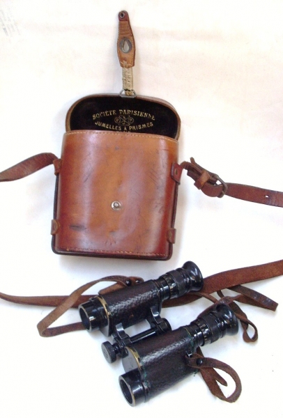 WW1 Binoculars marked Societe Parisienne de Jumelles A Prismes with ...