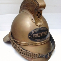 Reproduction Melbourne Metropolitan Fireman's brigade helmet marked Albion brigade - Sold for $134 - 2014