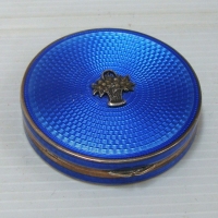 Silver and Guilloche enamel powder compact Hallmarked for Birmingham 1929 and marked for the maker Albert Carter and further embellished with  - Sold for $104 - 2014