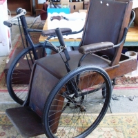 1940's  three wheeled wheelchair with chain driven wheels - Sold for $244 - 2014