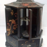 Mechanical Japanese lacquer ware cigar holder box - Sold for $110 - 2014