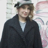 Ladies black Astrakhan coat, full with wide sleeves with large cuffs - exc Cond - Sold for $122 2014