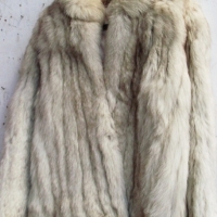 Off white Arctic Fox fur jacket by Eugene of Collins Street exc Cond - Sold for $79 2014