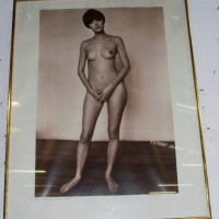 Framed photographic nude print  Jeanlooup Sieff , Homage a Seurat - Sold for $30