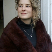 1930's russet mink fur shoulder cape with pockets and chocolate coloured satin lining - Sold for $30