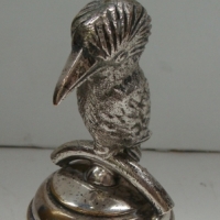 Silver plated bell from the M V Manoora with mounted kookaburra - Sold for $85 2014