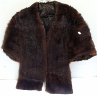 Vintage FUR SHOULDER STOLES inc, dark mink & fox - Sold for $24