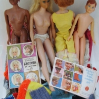 Box Lot - vintage Barbie Dolls & accessories inc,  Bubble Cut - some marked Japan to feet - Sold for $134