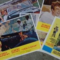 Set of vintage 1967 MOVIE LOBBY CARDS - Two For The Road featuring AUDREY HEPBURN & ALBERT FINNEY - Sold for $49