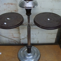 Art Deco smokers stand with two brown Bakelite table tops - Sold for $55 - 2014
